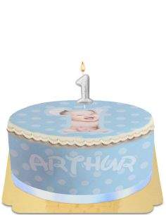Happy-Cake.co.uk Birthday cake 1 year old boy photo without egg, vegetarian and gluten free - 1