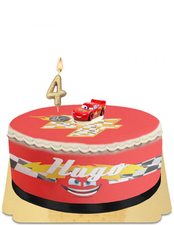 Happy-Cake.co.uk Cars Lightning Mcqueen giant piggy bank cake without egg, vegetarian and gluten-free - 7