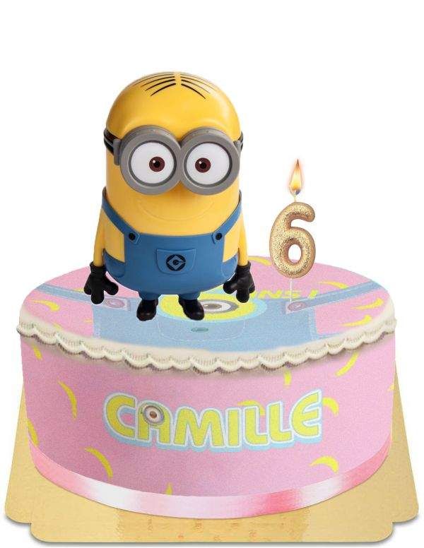 Happy-Cake.co.uk Minions Girl Giant Head Piggy Bank Cake Without Egg, Vegetarian and Gluten Free - 88