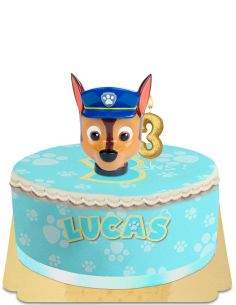 Happy-Cake.co.uk Paw Patrol giant head piggy bank cake without egg, vegetarian and gluten-free - 25