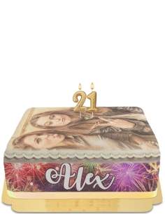 Happy-Cake.co.uk Egg-free, vegetarian and gluten-free adult photo birthday cake - 57