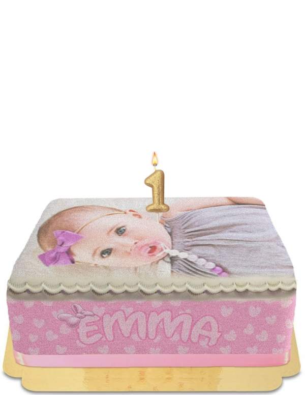 Happy-Cake.co.uk Birthday cake 1 year old girl photo without egg, vegetarian and gluten free - 21