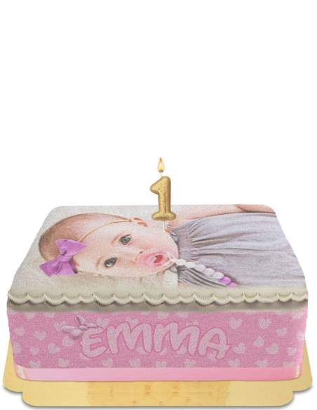 Happy-Cake.co.uk Birthday cake 1 year old girl photo without egg, vegetarian and gluten free - 21