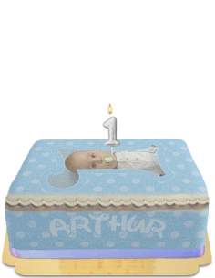 Happy-Cake.co.uk Birthday cake 1 year old boy photo without egg, vegetarian and gluten free - 23