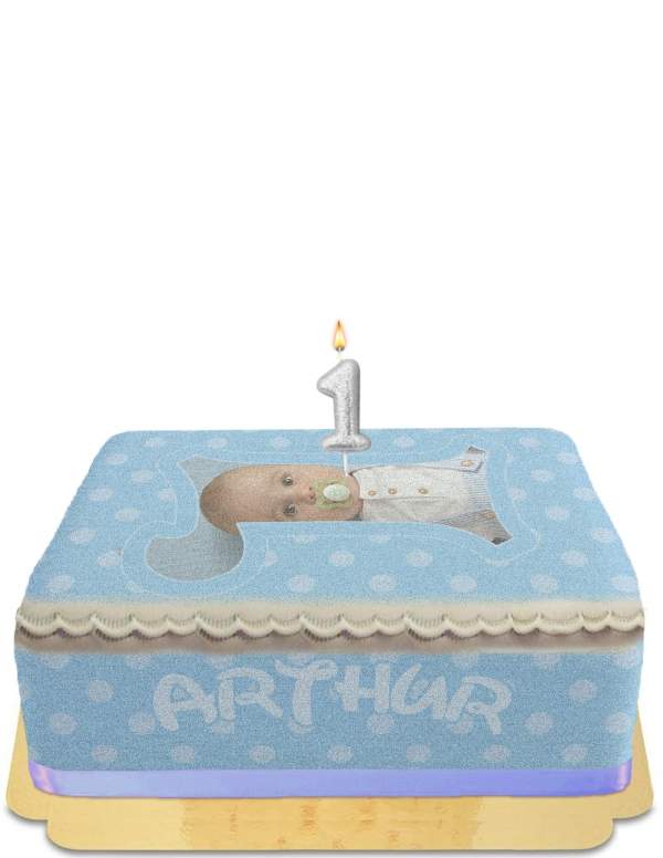 Happy-Cake.co.uk Birthday cake 1 year old boy photo without egg, vegetarian and gluten free - 23