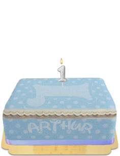 Happy-Cake.co.uk Birthday cake 1 year old boy without egg, vegetarian and gluten-free - 50