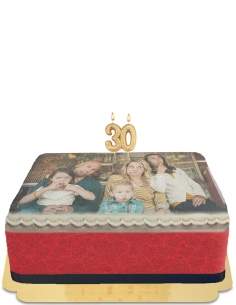 Happy-Cake.co.uk Adult egg-free, vegetarian and gluten-free photo heart cake - 73