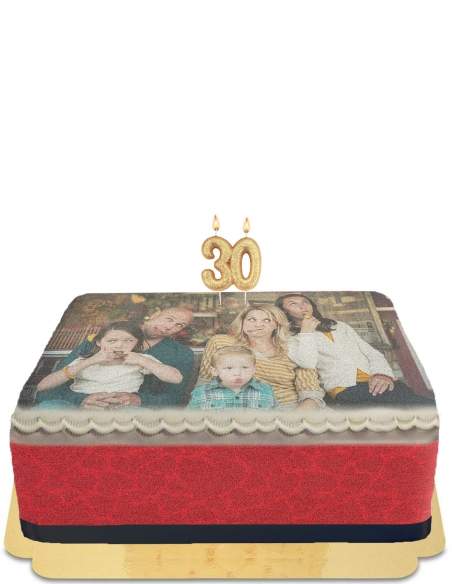 Happy-Cake.co.uk Adult egg-free, vegetarian and gluten-free photo heart cake - 73