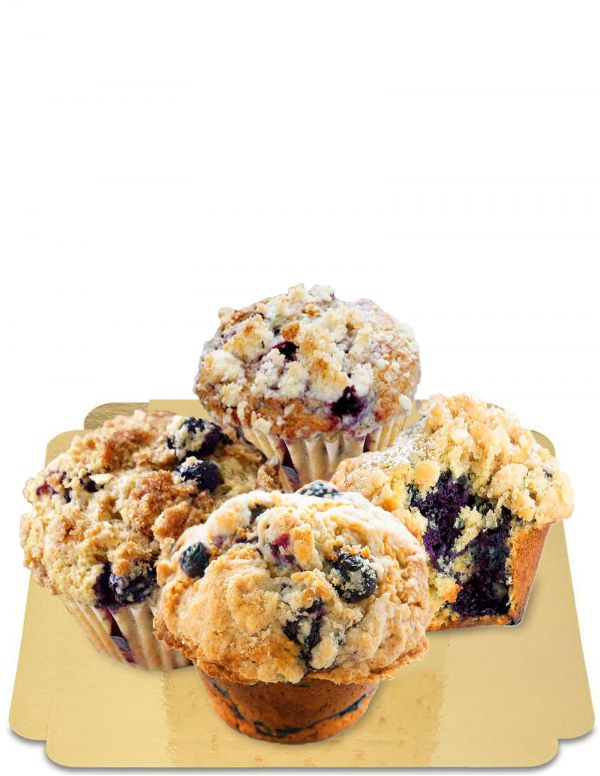 Happy-Cake.co.uk 4 Large blueberry muffins and crumble without sugar, organic, vegan and low GI - 21