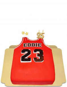 Basketball jersey cake Vegan, organic and gluten-free Happy-Cake.co.uk - 1