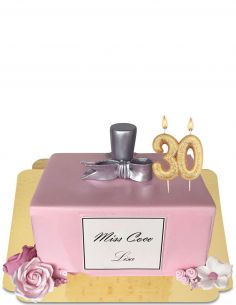 Woman's perfume cake Vegan, organic and gluten-free Happy-Cake.co.uk - 1