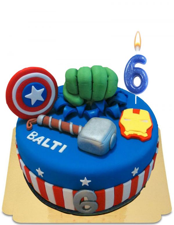 Organic, vegan and gluten-free Avengers cake Captain america Happy-Cake.co.uk - 1