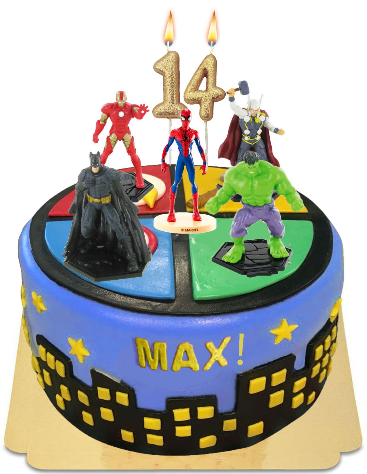 superheroes, Hulk, Spiderman, Superman, Batman, cake, fond… | Flickr