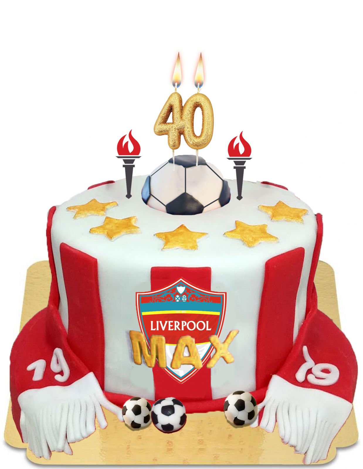 45 Awesome Football Birthday Cake Ideas : Liverpool Cake for 13rd Birthday