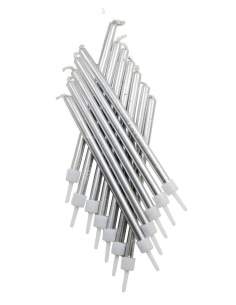  12 Extra tall candle 10 cm silver and gold - 1