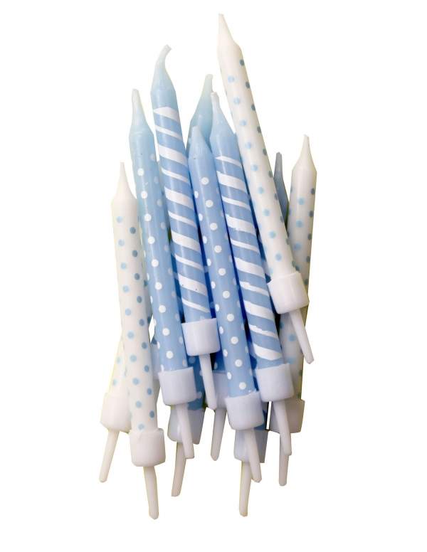  12 birthday candles 7.5 cm - 9