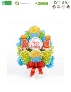 Happy-Cake.co.uk Vegan cookie gift basket, low GI sugar free, organic and gluten free - 1